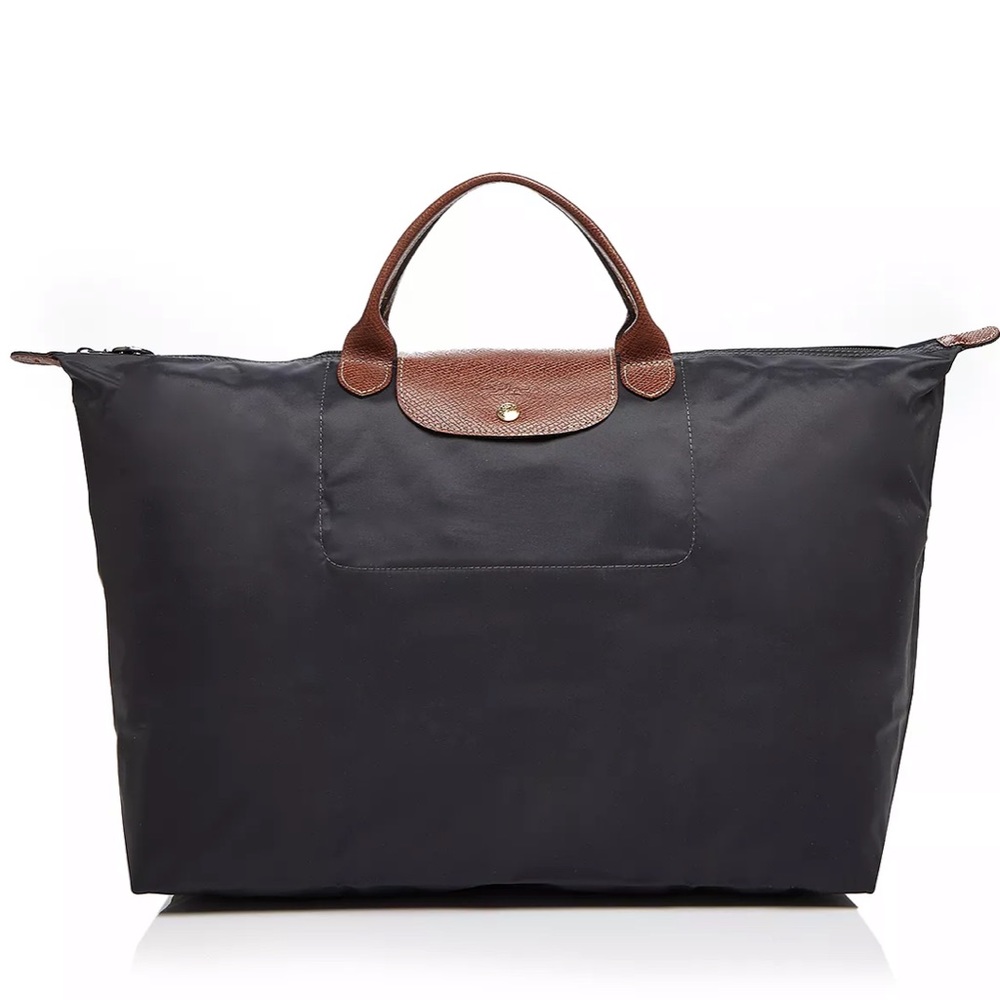 Authentic Longchamp GUNMETAL weekender Bag